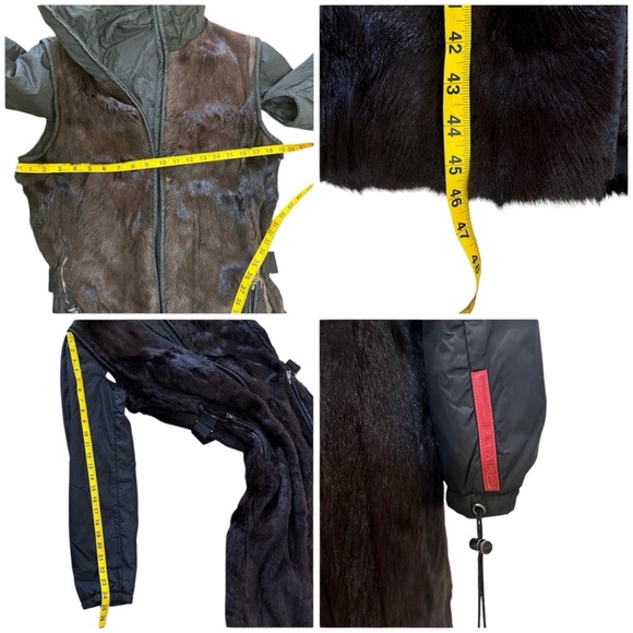Prada genuine fur coat  with detachable sleeves Y2K - Picture 15 of 16
